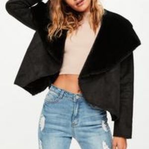 Misguided sherpa waterfall jacket